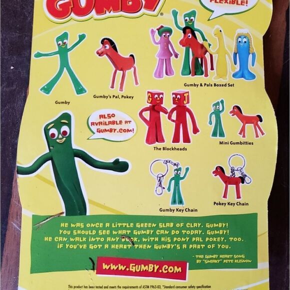 New GUMBY & POKEY Mini Bendable Figures Gift Toy Toysmith Collectable - Picture 3 of 3